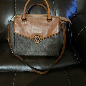 Michael Kors brown monogram leather Bag